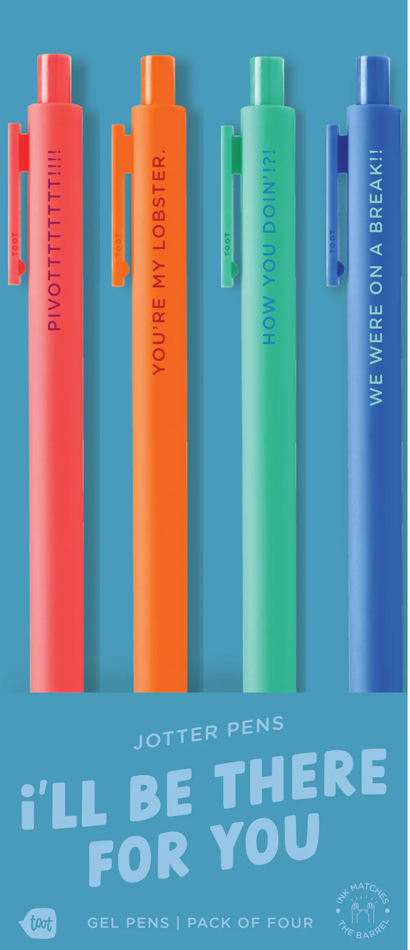 4-pack of Friends-inspired jotter pens gift store